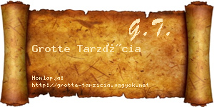 Grotte Tarzícia névjegykártya